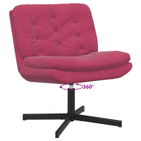 Produktbild för Svängbar Avkopplingsstol Vinröd 63 x 75 x 76 cm Sammet