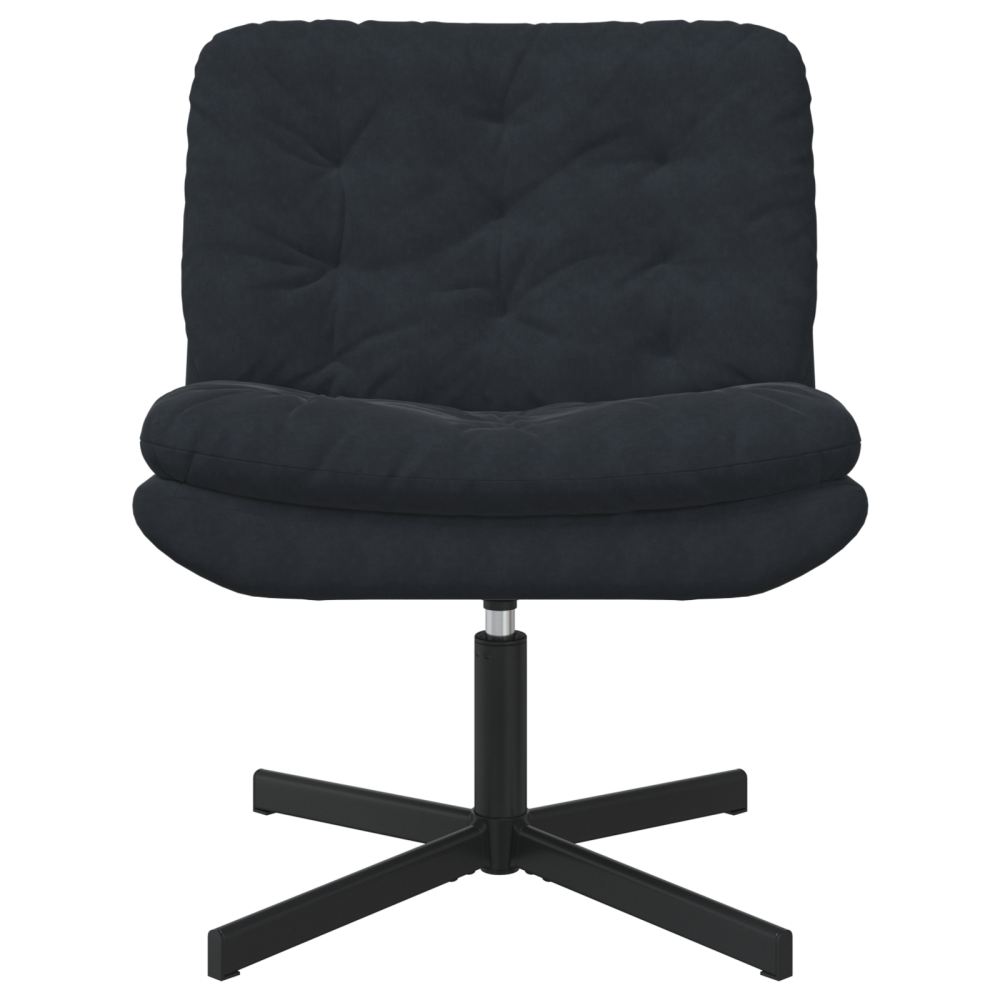 Produktbild för Svängbar Avkopplingsstol Svart 63 x 75 x 76 cm Sammet