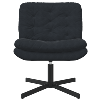 Produktbild för Svängbar Avkopplingsstol Svart 63 x 75 x 76 cm Sammet