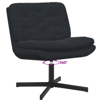 Produktbild för Svängbar Avkopplingsstol Svart 63 x 75 x 76 cm Sammet