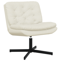 Produktbild för Svängbar Avkopplingsstol Kräm 63 x 75 x 76 cm Sammet