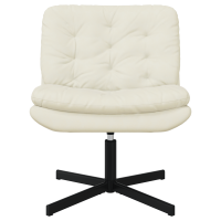 Produktbild för Svängbar Avkopplingsstol Kräm 63 x 75 x 76 cm Sammet