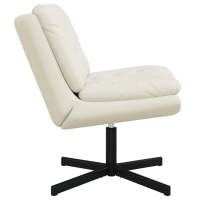 Produktbild för Svängbar Avkopplingsstol Kräm 63 x 75 x 76 cm Sammet