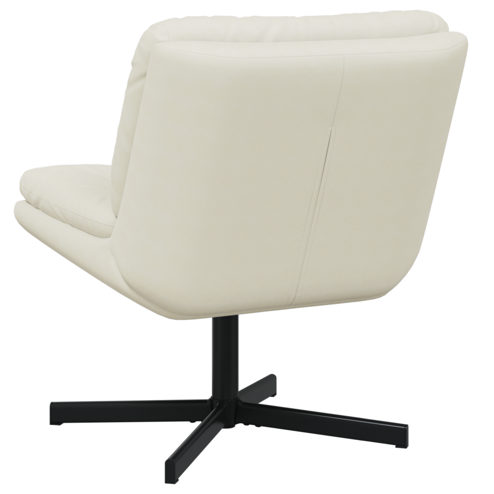 Produktbild för Svängbar Avkopplingsstol Kräm 63 x 75 x 76 cm Sammet