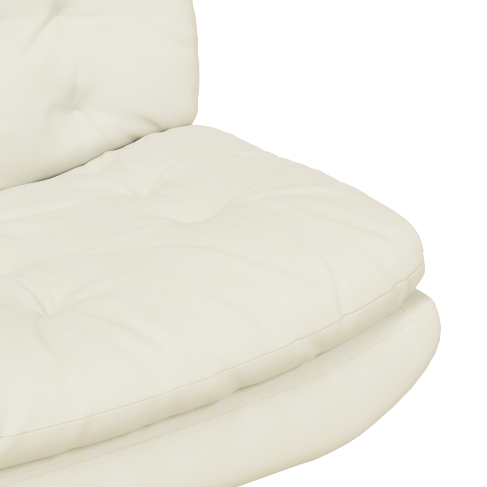 Produktbild för Svängbar Avkopplingsstol Kräm 63 x 75 x 76 cm Sammet