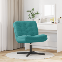 Produktbild för Svängbar Avkopplingsstol Turkos 63 x 75 x 76 cm Sammet
