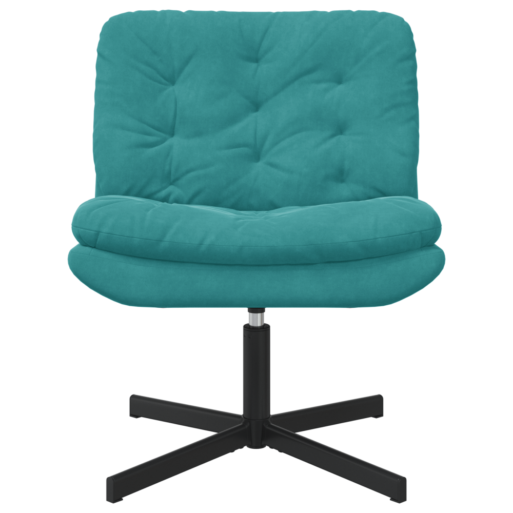 Produktbild för Svängbar Avkopplingsstol Turkos 63 x 75 x 76 cm Sammet