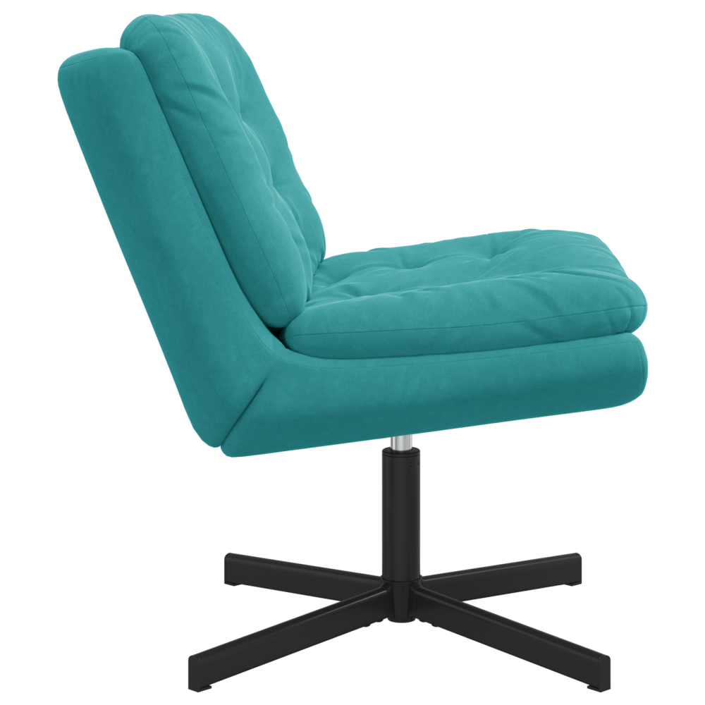 Produktbild för Svängbar Avkopplingsstol Turkos 63 x 75 x 76 cm Sammet
