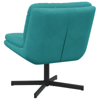 Produktbild för Svängbar Avkopplingsstol Turkos 63 x 75 x 76 cm Sammet