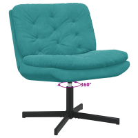Produktbild för Svängbar Avkopplingsstol Turkos 63 x 75 x 76 cm Sammet