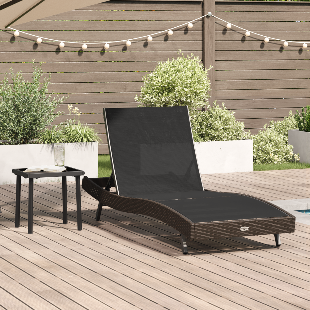 Produktbild för Solstol 2 pcs Svart och Brunt konstrotting