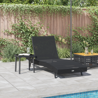 Produktbild för Solstol 2 pcs Svart konstrotting