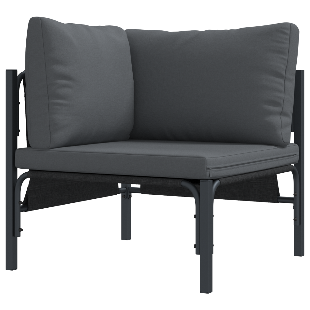 Produktbild för Utomhus Möbler med kudde Antracit 80 x 80 x 71 cm Stål