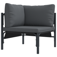 Produktbild för Utomhus Möbler med kudde Antracit 80 x 80 x 71 cm Stål