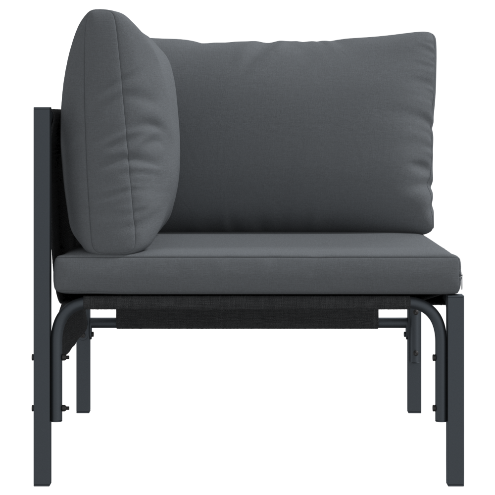 Produktbild för Utomhus Möbler med kudde Antracit 80 x 80 x 71 cm Stål