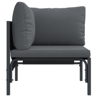 Produktbild för Utomhus Möbler med kudde Antracit 80 x 80 x 71 cm Stål