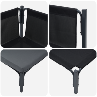 Produktbild för Utomhus Möbler med kudde Antracit 80 x 80 x 71 cm Stål