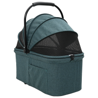 Produktbild för Hopfällbar hundvagn Justerbar Grön 81 x 47 x 99 cm Polyester