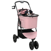 Produktbild för Hopfällbar hundvagn Justerbar Rosa 78 x 54 x 101 cm Polyester