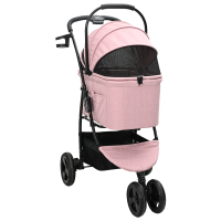 Produktbild för Hopfällbar hundvagn Justerbar Rosa 78 x 54 x 101 cm Polyester