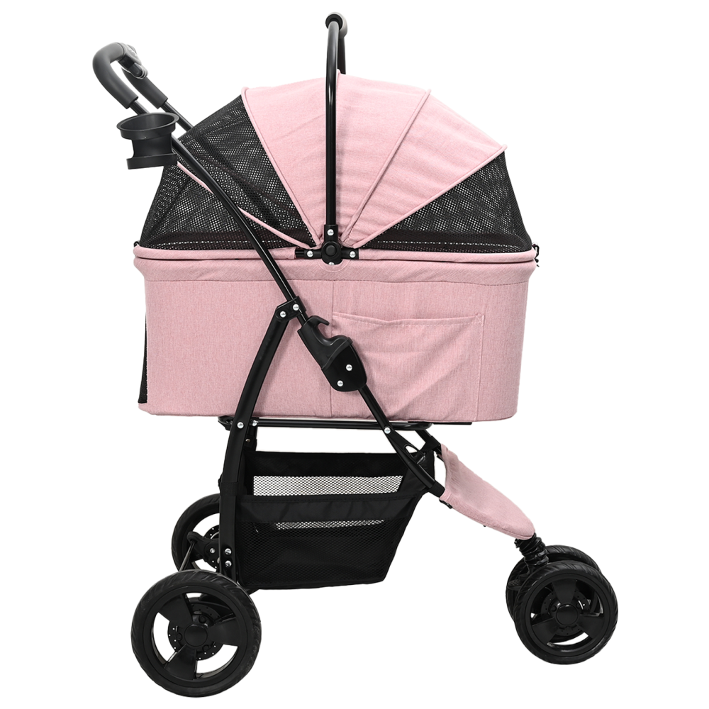 Produktbild för Hopfällbar hundvagn Justerbar Rosa 78 x 54 x 101 cm Polyester