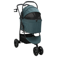Produktbild för Hopfällbar hundvagn Justerbar Grön 78 x 54 x 101 cm Polyester
