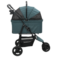Produktbild för Hopfällbar hundvagn Justerbar Grön 78 x 54 x 101 cm Polyester