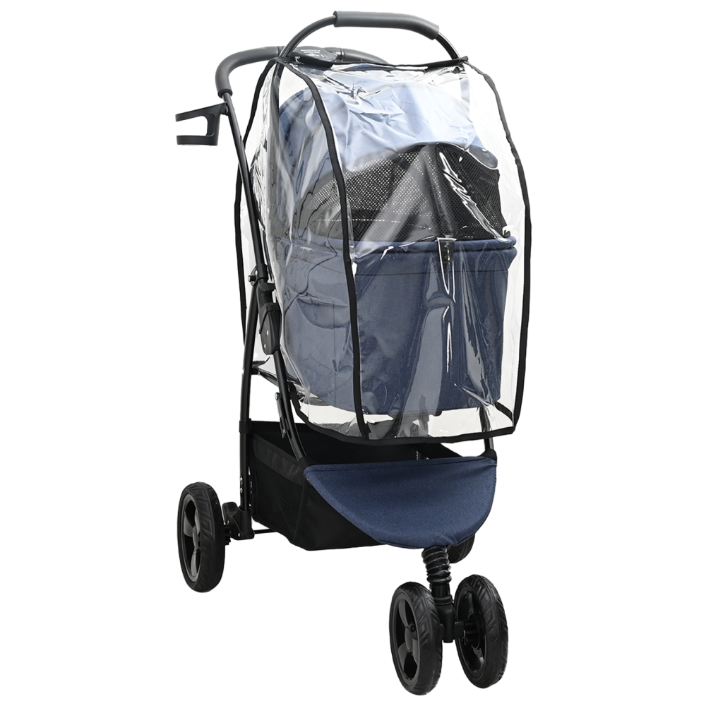 Produktbild för Hopfällbar hundvagn Justerbar Blå 78 x 54 x 101 cm Polyester