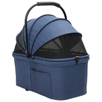 Produktbild för Hopfällbar hundvagn Justerbar Blå 78 x 54 x 101 cm Polyester