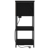 Produktbild för Nattduksbord Svart Ek 55 x 31 x 76 cm Konstruerat trä