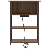 Produktbild för Nattduksbord Brun Ek 55 x 31 x 76 cm Konstruerat trä