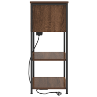 Produktbild för Nattduksbord Brun Ek 55 x 31 x 76 cm Konstruerat trä