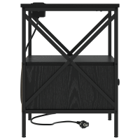 Produktbild för Nattduksbord 2 pcs Svart Ek 41,5 x 40,5 x 55 cm Konstruerat trä
