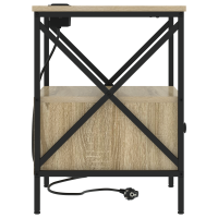 Produktbild för Nattduksbord med låda 2 pcs Sonoma-ek 41,5 x 40,5 x 55 cm