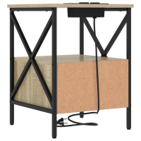 Produktbild för Nattduksbord med låda 2 pcs Sonoma-ek 41,5 x 40,5 x 55 cm