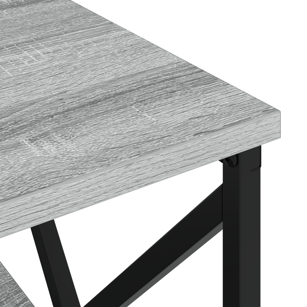 Produktbild för Nattduksbord med låda 2 pcs Grå Sonoma 41,5 x 40,5 x 55 cm