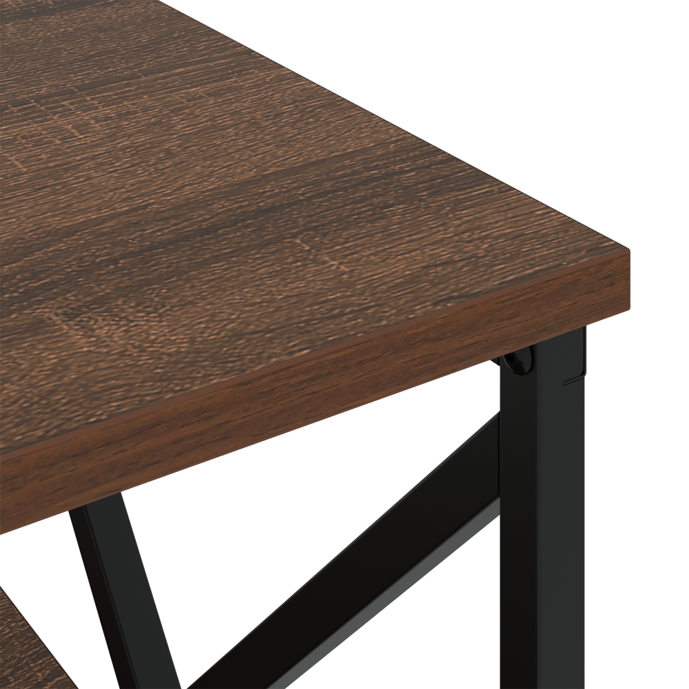 Produktbild för Nattduksbord 2 pcs Brun Ek 41,5 x 40,5 x 55 cm Konstruerat trä