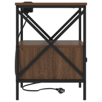 Produktbild för Nattduksbord 2 pcs Brun Ek 41,5 x 40,5 x 55 cm Konstruerat trä