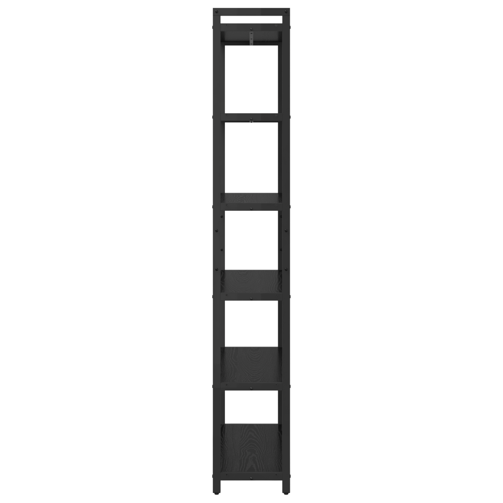 Produktbild för Hyllsystem Svart Ek 80 x 30 x 189,5 cm Konstruerat trä
