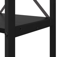 Produktbild för Hyllsystem Svart Ek 80 x 30 x 189,5 cm Konstruerat trä