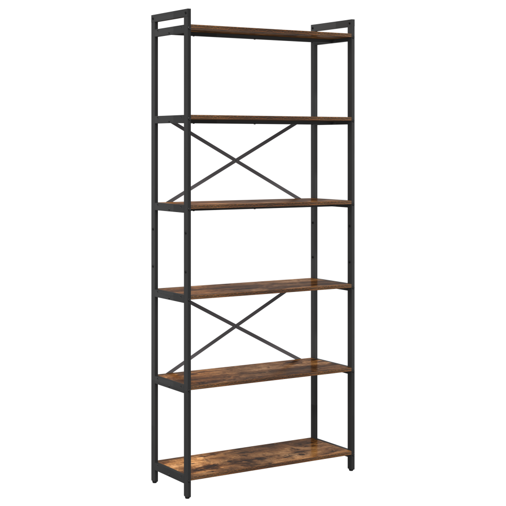 Produktbild för Hyllsystem Rökt ek 80 x 30 x 189,5 cm Konstruerat trä