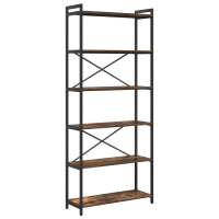 Produktbild för Hyllsystem Rökt ek 80 x 30 x 189,5 cm Konstruerat trä