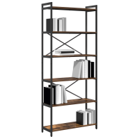 Produktbild för Hyllsystem Rökt ek 80 x 30 x 189,5 cm Konstruerat trä