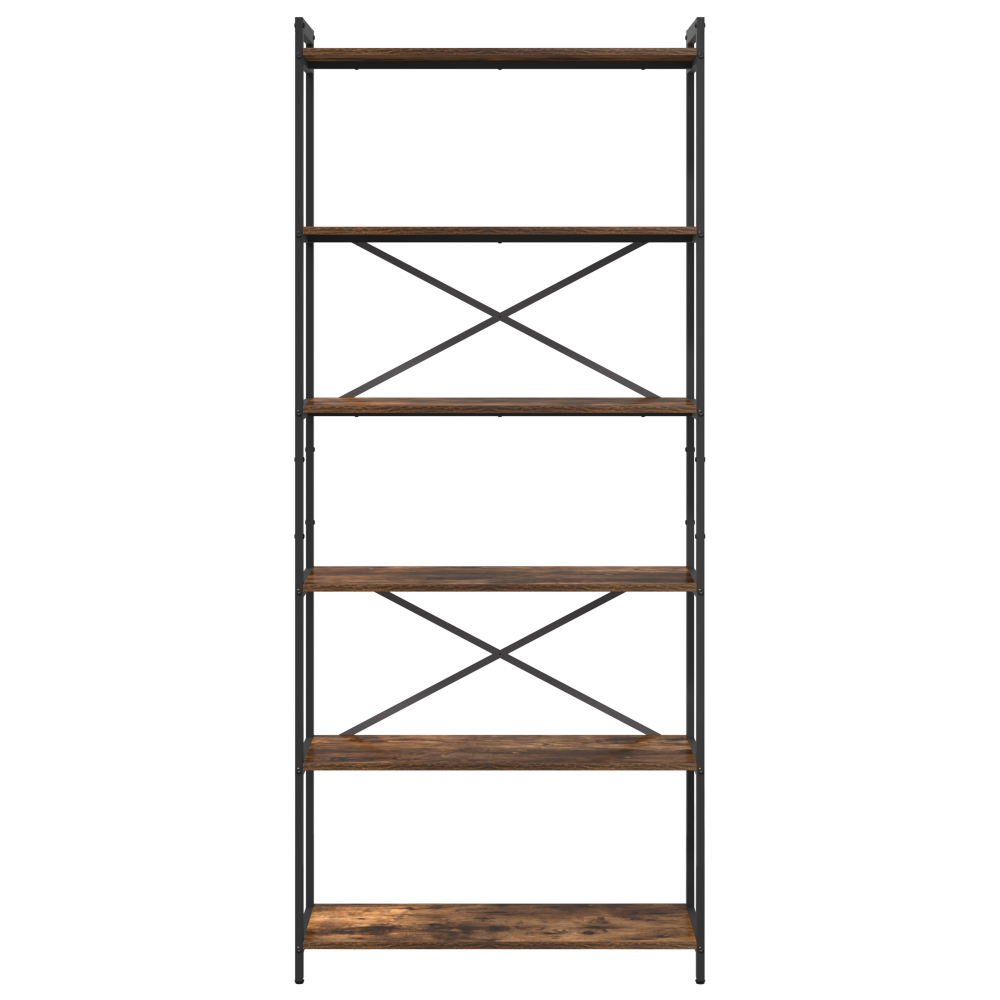 Produktbild för Hyllsystem Rökt ek 80 x 30 x 189,5 cm Konstruerat trä