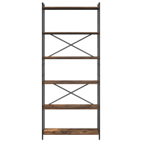 Produktbild för Hyllsystem Rökt ek 80 x 30 x 189,5 cm Konstruerat trä