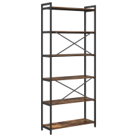 Produktbild för Hyllsystem Rökt ek 80 x 30 x 189,5 cm Konstruerat trä