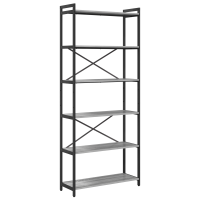 Produktbild för Hyllsystem Grå sonoma 80 x 30 x 189,5 cm Konstruerat trä