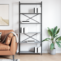 Produktbild för Hyllsystem Grå sonoma 80 x 30 x 189,5 cm Konstruerat trä