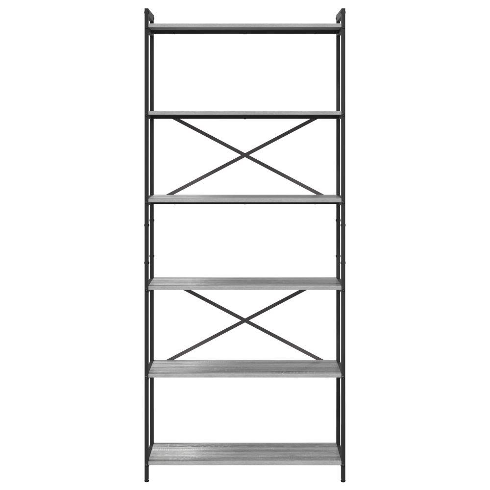 Produktbild för Hyllsystem Grå sonoma 80 x 30 x 189,5 cm Konstruerat trä