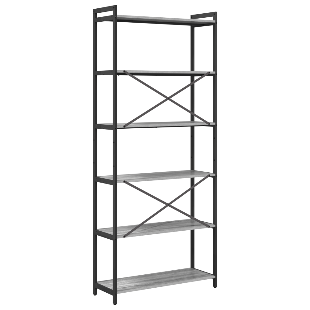 Produktbild för Hyllsystem Grå sonoma 80 x 30 x 189,5 cm Konstruerat trä